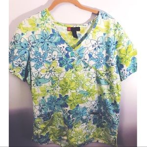 Springtime scrub top